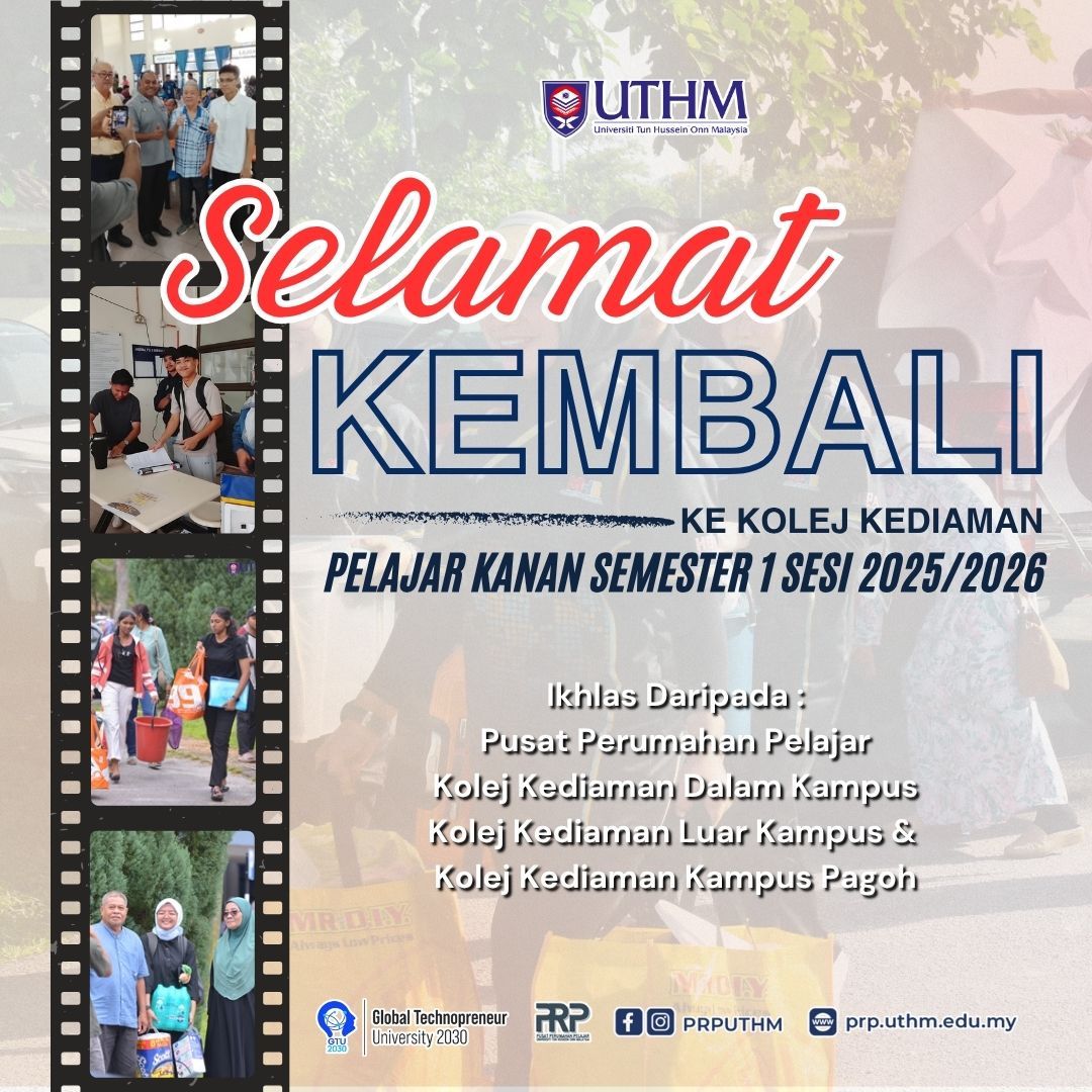 SELAMAT KEMBALI KE KOLEJ KEDIAMAN PELAJAR KANAN SEM 1 SESI 2025/2026